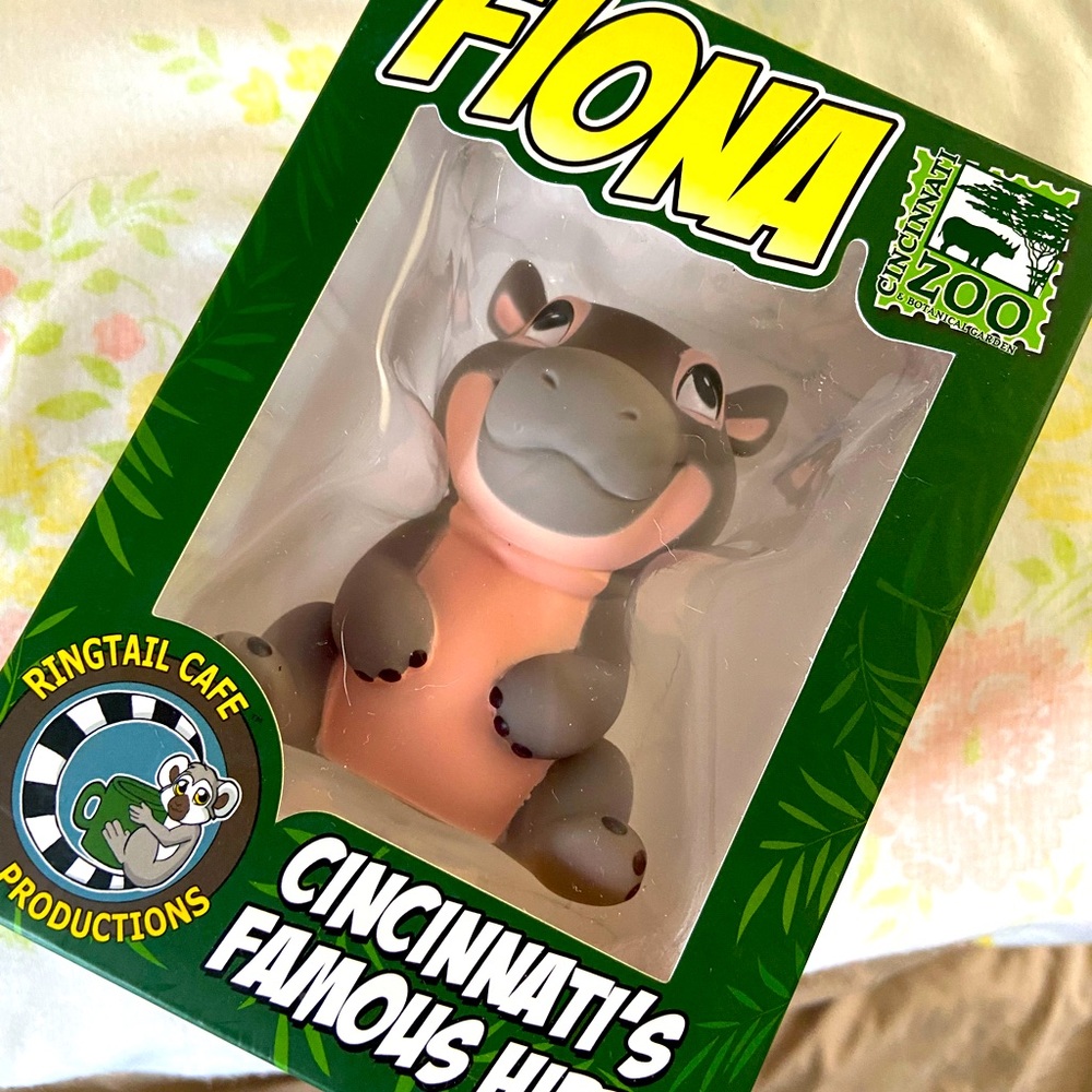 Adorable still in box, Fiona the Hippo figurine.